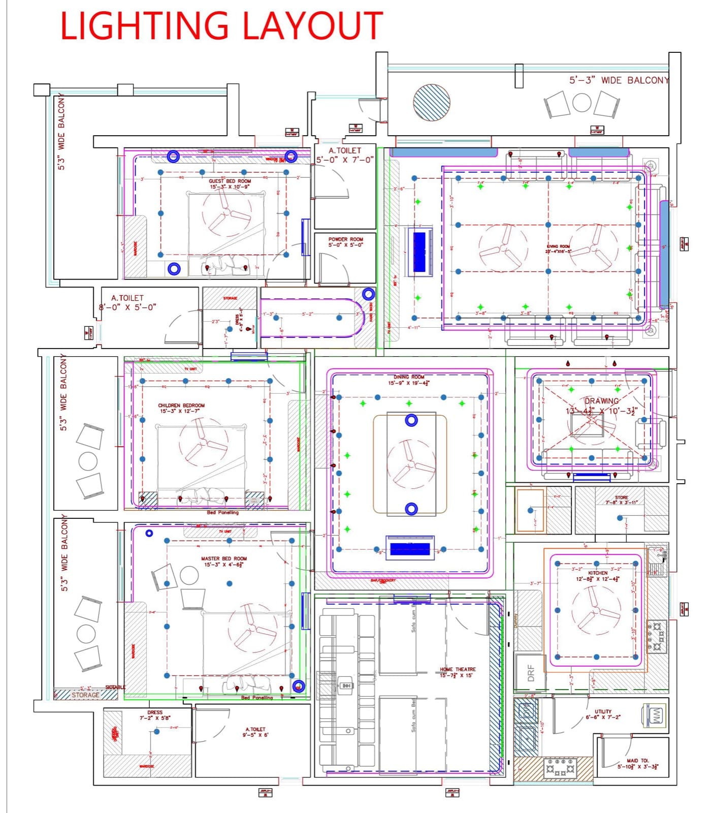Hallmark Treasor — lighting plan.